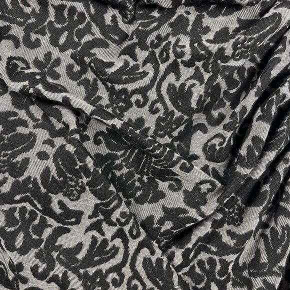 Ganni Anthropologie Black Textured Tapestry Print Ruched Sheath Dress Size S - Picture 10 of 13